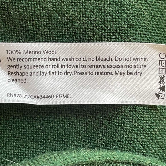 Eileen Fisher Green Merino Wool Sweater- L - Picture 5 of 6